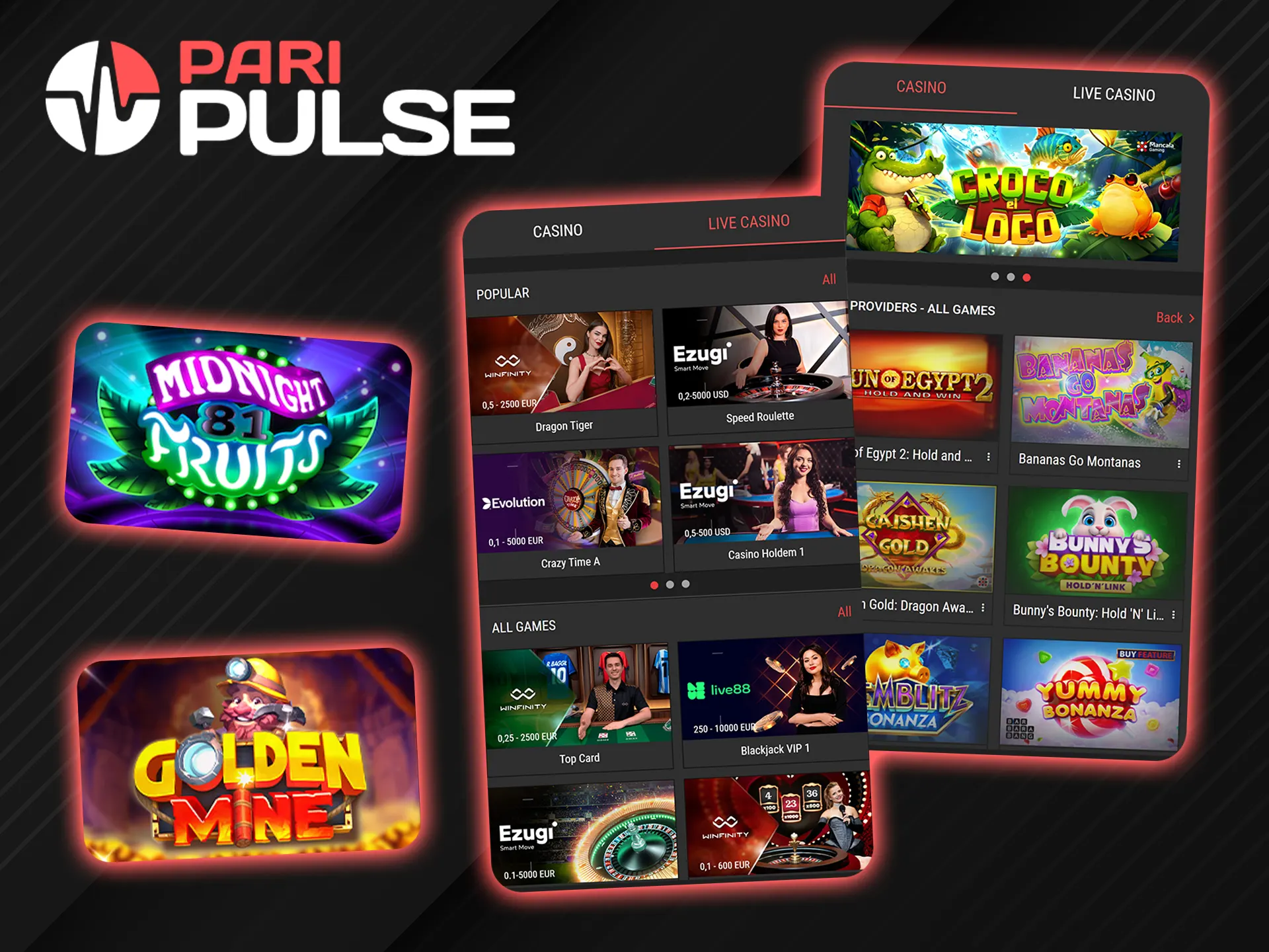 Get ready to immerse yourself in the world of the PariPulse casino app.