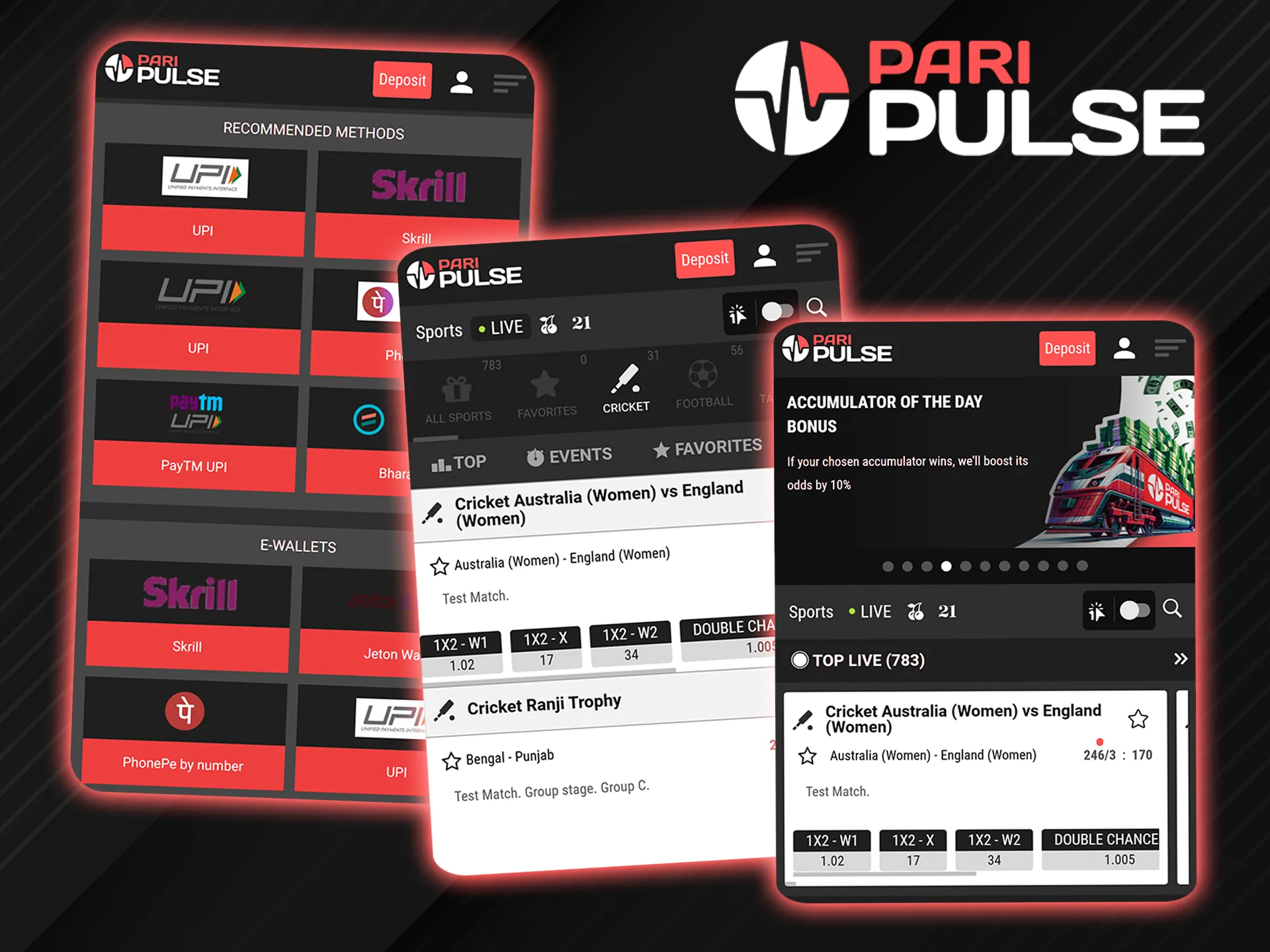 You'll find many handy features in the PariPulse app.