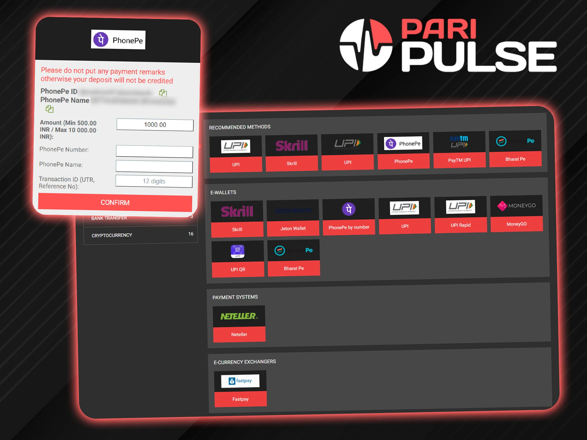 Read the instructions on how to top up your PariPulse balance.