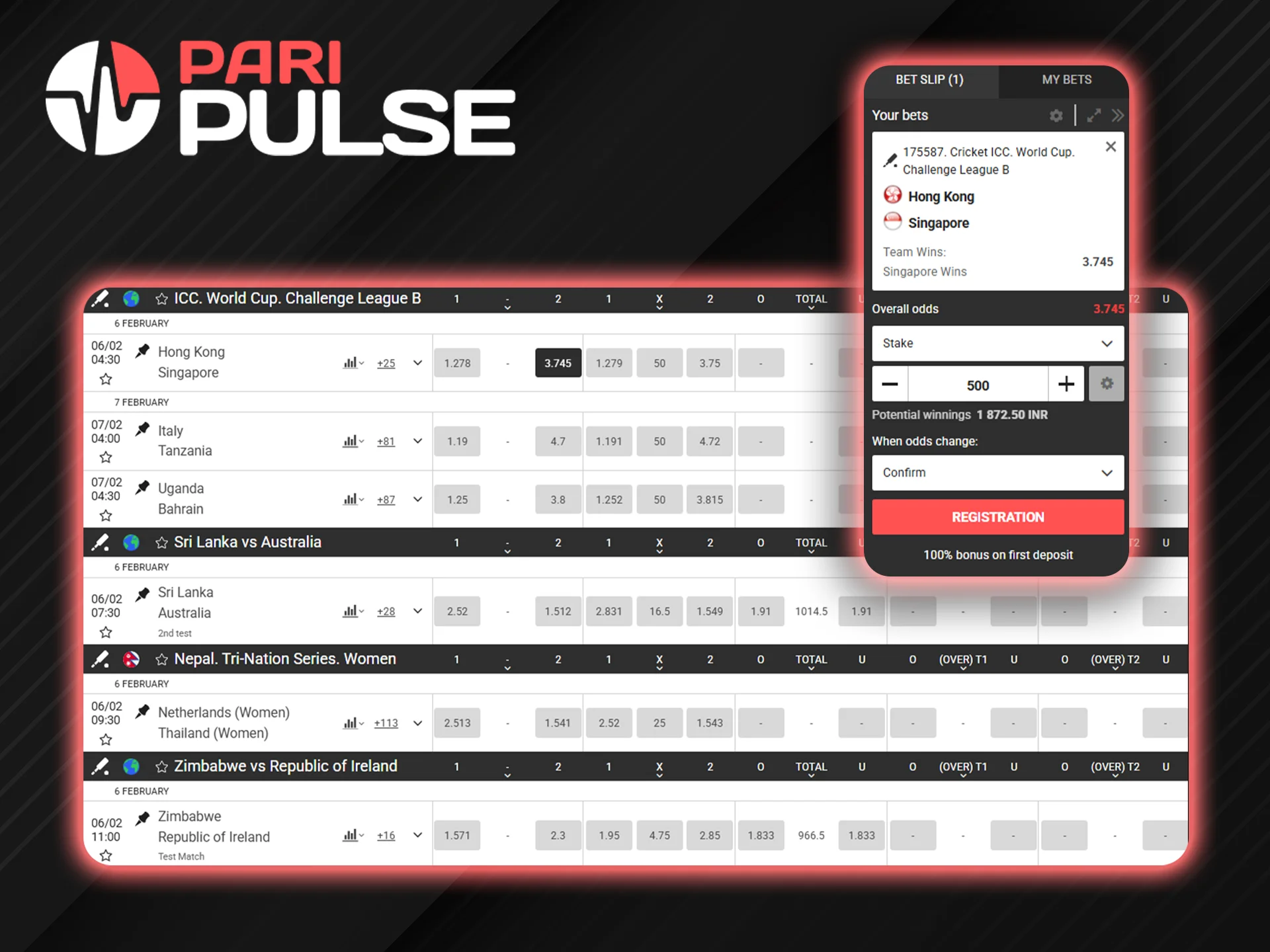 How to properly bet on sports on PariPulse website.