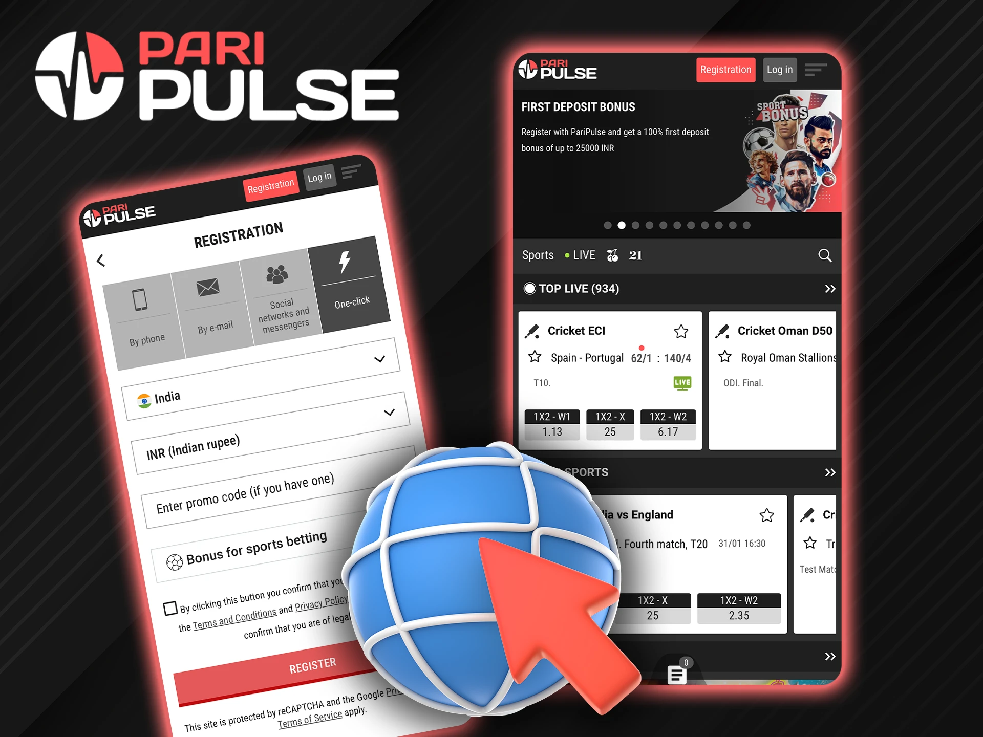 The mobile version of PariPulse is accessible from any browser.