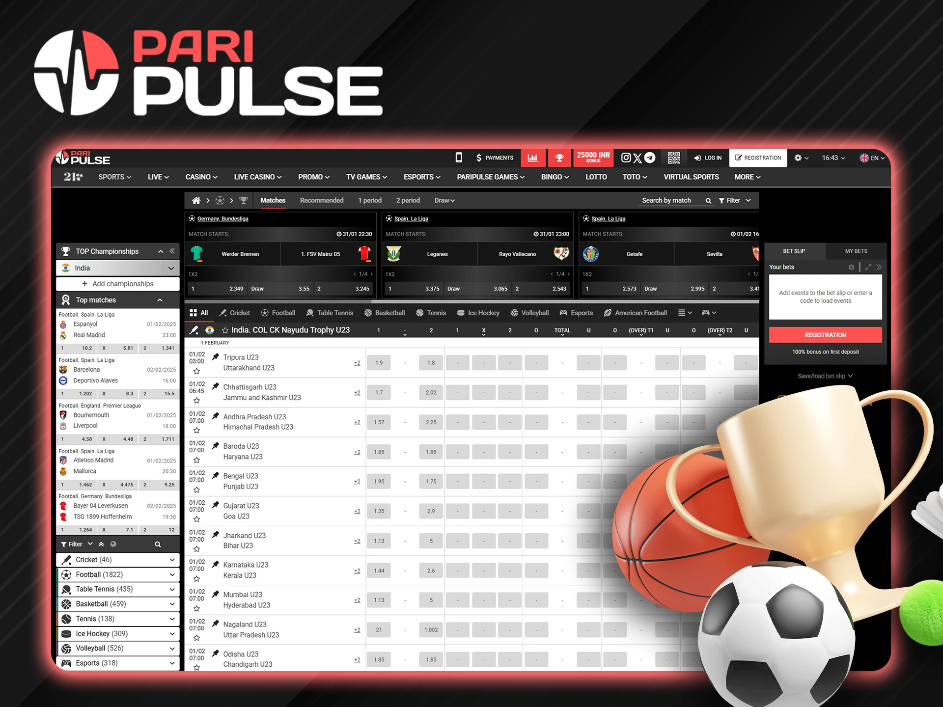 Bet on your favorite sports at PariPulse.