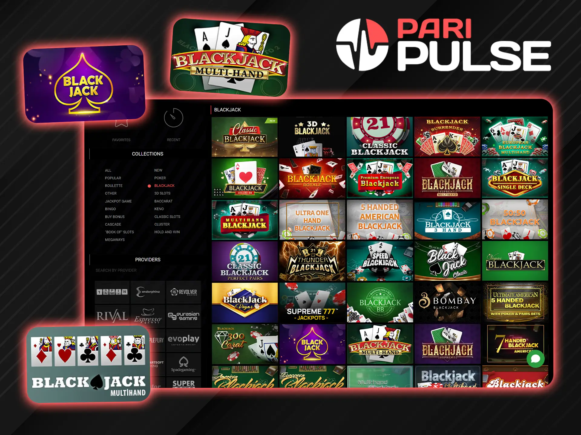 Learn more about Blackjack at PariPulse.