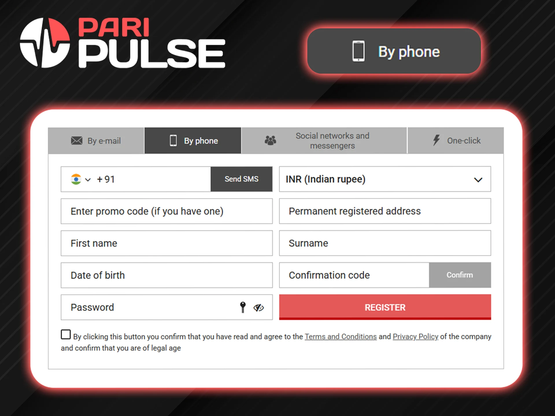On PariPulse, you can create an account using your phone number.